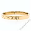 Image 2 : Vintage 14kt Rose Gold Etched Open Bangle Baby Bracelet