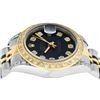 Image 8 : Rolex Ladies 2 Tone 18K Black Diamond Lugs Datejust Wristwatch 26MM