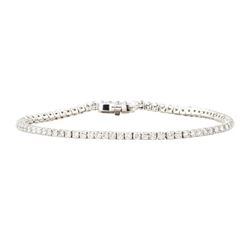 2.85 ctw Round Brilliant Cut Diamond Tennis Bracelet - 14KT White Gold