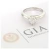 Image 6 : Platinum 0.66 ctw GIA Prong Set Heart Brilliant Diamond Solitaire Engagement Rin