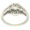 Image 4 : 18k White Gold Filigree 0.41 ctw European Cut Diamond Ring