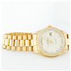 Image 7 : Rolex Mens 18K Yellow Silver Diamond Lugs Quickset President Wristwatch With Rol