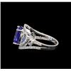 Image 3 : 14KT White Gold 3.23 ctw Tanzanite and Diamond Ring