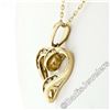 Image 4 : 10kt Yellow Gold 0.26 ctw Channel Set Round Diamond Open Heart Pendant Necklace