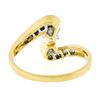 Image 9 : 14kt Yellow Gold 0.70 ctw Marquise Diamond Solitaire Bypass Ring w/ Baguette Acc