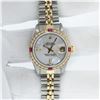 Image 3 : Rolex Ladies 2 Tone MOP & Sapphire Diamond Datejust Wriswatch With Rolex Box 26M