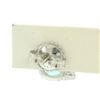 Image 6 : 14k White Gold Cushion Cut Natural Blue Topaz Solitaire  Stud Earrings