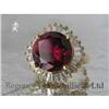 Image 1 : RHJ Brilliant Fire-y Synthetic Ruby Ring #1332110