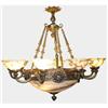 Image 1 : Ten tulips alabaster stone chandelier #1332738