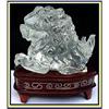 Image 1 : ROCK CRYSTAL CARVED FOO DOG & FITTED STAND #1333079