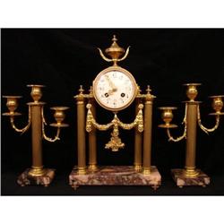 A French marble, gilt-brass garniture  #1333101
