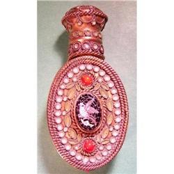 Vintage, French enameled perfume vial holder  #1349724