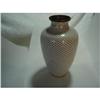 Image 1 : Cloisonn'e White Enamel Vase #1349754