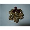 Image 1 : Grape  Fushia & Clear Rhinestone Brooch #1349755
