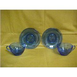 Hazel Atlas "Aurora" Cup and Saucer Set, 2 #1349835