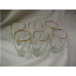Gold Rimmed Water Glass ? Set of 13 #1349862