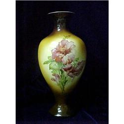 Vase - Warwick China, Browns with Red Flowers #1349886