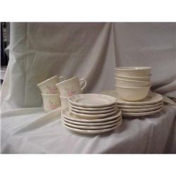 20 Piece Pfaltzgraff  ?Tea Rose? Tableware Set #1349911