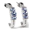 Image 1 : 1.08ctw. Tanzanite and Diamond Earrings #1350065