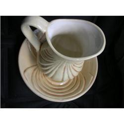 Signed Elaborate Hand Bowl/ Washer and Pitcher #1350319