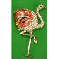 Flamingo Rhinestone-Style Pin #60438 #1350344