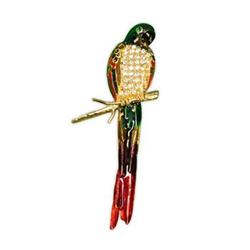 Parrot Enamel & Rhinestone-Style Pin #60439 #1350345