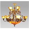 Image 1 : Two tier alabaster  stone chandelier #1367326