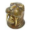 Image 1 : Antique Bronze Walrus head Inkwell #1367350