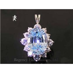 RHJ Sparkling Lite Blue Cubic Zirconium Pendant#1378005