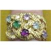 Image 1 : 14k Gold MULTI COLOR STONES  RING  #1419549