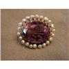 Image 1 : Lovely Amethyst Pearl Yellow Gold Circa 1900 #1420132
