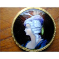 LIMOGES ENAMEL MINIATURE PORTRAIT #5 #1420200