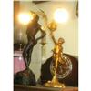 Image 1 : 2 Lights French table lamp with Putti #1420380