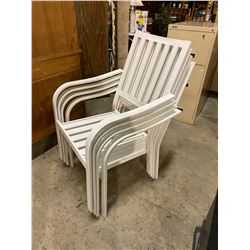 4 metal patio chairs