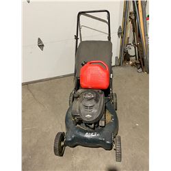 Briggs and Stratton lawnmower and gas can