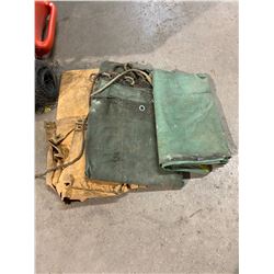 Lot canvas tarps