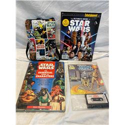 Starwars books and bag