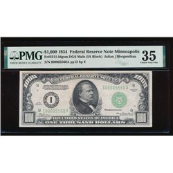 1934 $1000 Minneapolis FRN PMG 35