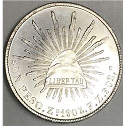 1902 Libertad Mexican Peso