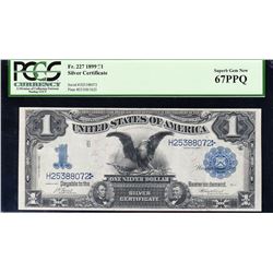 1899 $1 Black Eagle Silver Certificate PCGS 67PPQ