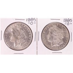 Lot of (2) 1885-O $1 Morgan Silver Dollar Coins