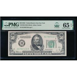1934C $50 New York FRN PMG 65EPQ