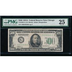 1934A $500 Chicago FRN PMG 25