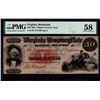 Image 1 : 1862 $50 Richmond VA Treasury Note PMG 58