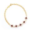 Image 1 : Plated 18KT Yellow Gold 2.25ctw Garnet and Diamond Bracelet