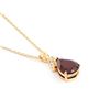 Image 2 : Plated 18KT Yellow Gold 3.25ctw Garnet and Diamond Pendant with Chain