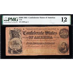 1864 $500 T-64 Confederate States of America PMG 12