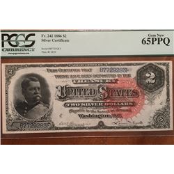 1886 $2 Silver Certificate PCGS 65PPQ