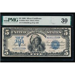 1899 $5 Chief Mule Silver Certificate PMG 30