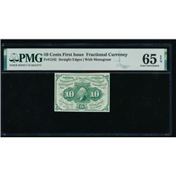 10 Cent First Issue Fractional Note PMG 65EPQ